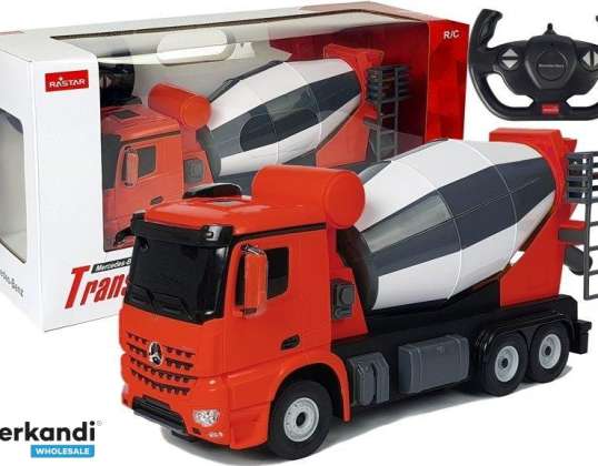 Voiture R/C Mercedes Benz Arocs Rastar 1:14 Rouge avec télécommande