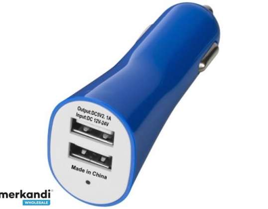 Adaptor auto 12V 2x Port USB 2.1A Albastru