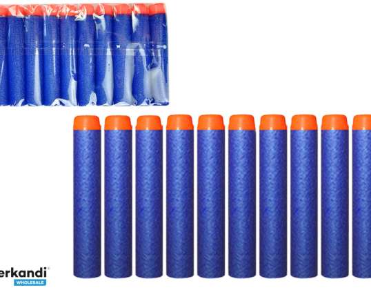 Cartuchos de espuma blanda para pistolas 10 piezas azul
