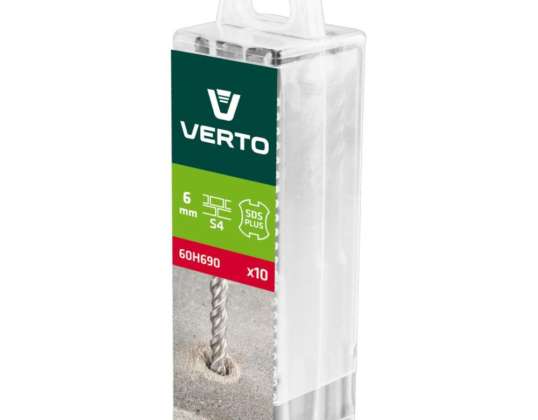 Сверло для бетона SDS Plus. 6 x 110 мм. S4 x 10 шт.
