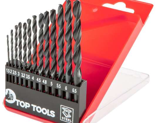 HSS metal drill bits. 1.5 6.5 mm. set of 13 pcs.