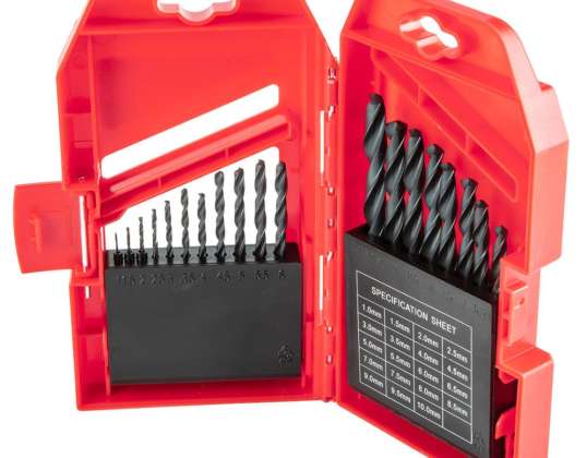 Bormașini pentru metal HSS. 1.0 10.0 mm. set de 19 buc.