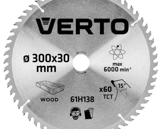 Skive til sag. karbid. 300 x 30 mm. 60 tenner