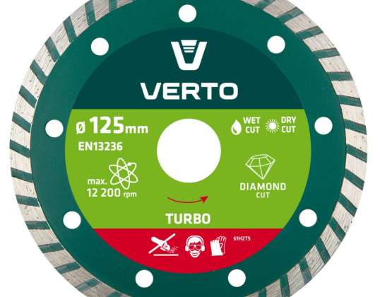Deimantinė pjaustymo disko 125 x 22.2 mm. turbo