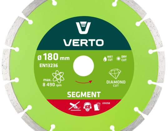 Disque diamanté 180 x 22,2 mm. segmenté