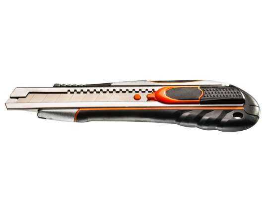 Knife with snap-off blade 18 mm. quick cutting and blade lock