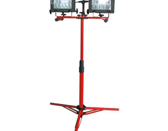 Doppelte Halogenlampe auf einem Stativ, tragbar 2x500W CE Proline