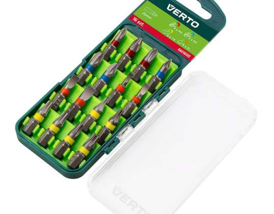 Bit Set 16 pcs. 25 mm    3 x PH. 3 x PZ. 4 x SL. 6 x TX