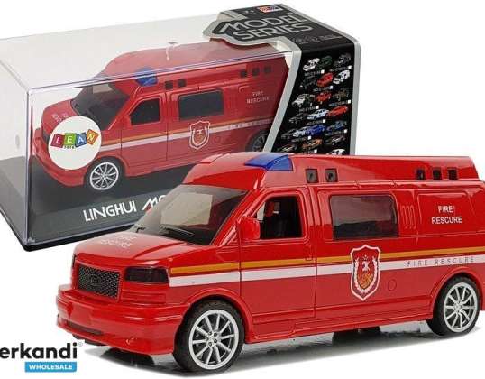 Coche de bomberos con arrastre, luces y sonido