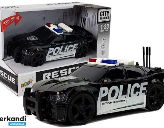 Polizeiauto mit Spannung. Licht und Geräusche 1:20