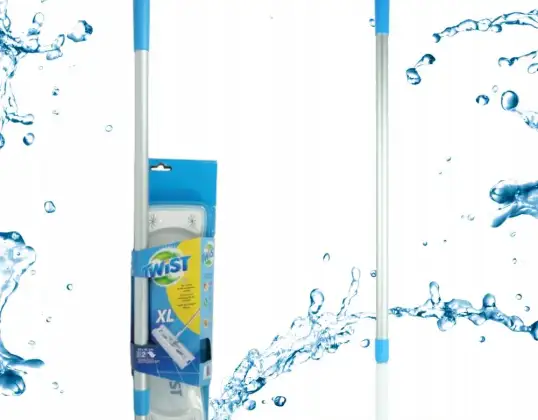 TELESCOPIC FLAT MOP + INSERTS FOR WASHING THE FLOOR AND COLLECTING WET DUST