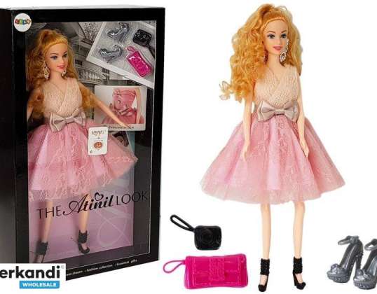Doll Model Blonde Hair 28 cm Purse High Heels
