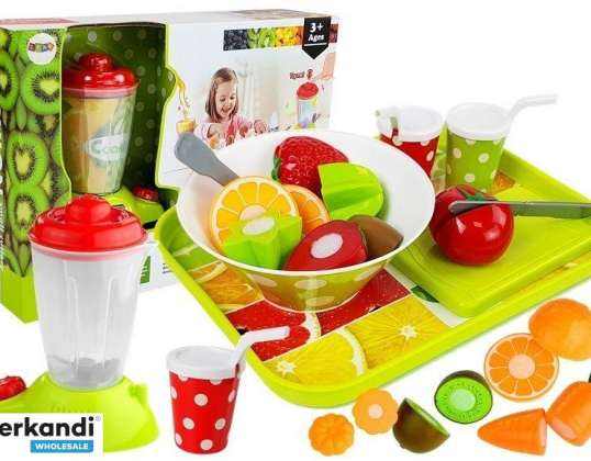Set de verduras y frutas con batidora a batería y bandeja