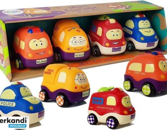 Polizeikrankenwagen Set für Kleinkinder mit Antrieb 4el