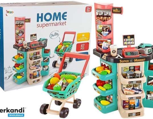 NEL 7119 Set Supermarket Shopping Cart Scale Card Reader Scanner