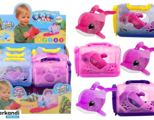 Kleiner Delfin mit Transporter-Maskottchen