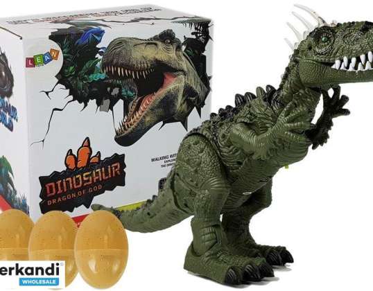 Green Battery Operated Dinosaur Moves with Sound Projector