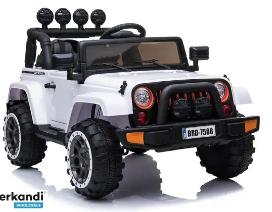 Jeep BRD 7588 White 4x4 με μπαταρία