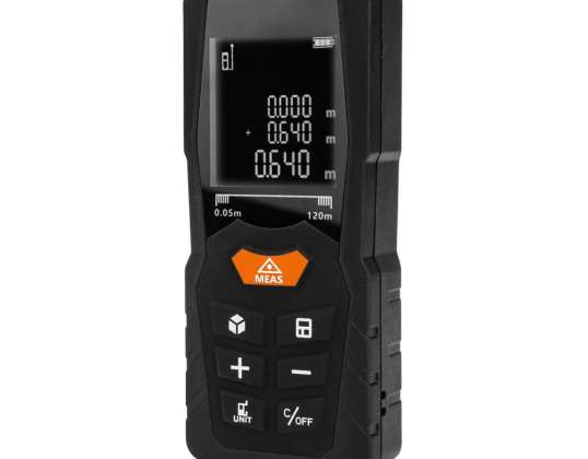 Laser-Distanzmesser. Reichweite 80 m. IP54