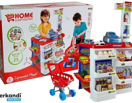 Marché de jouets avec chariot Caisse enregistreuse Scanner Épicerie Shopping