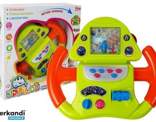 Interactive Flight Simulator Steering Wheel Sound Effects Light