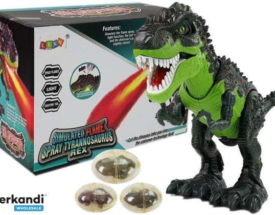 Dinosauro a Batterie Depone Uova Sputafuoco Vapore Verde