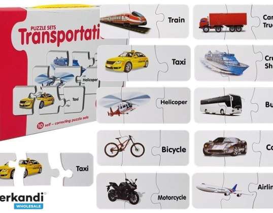 Puzzle Edukacyjne Układanka Transport 10 Połączeń