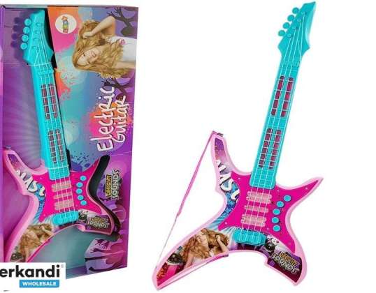 Guitarra Eléctrica con Luces y Sonidos Rosa 62 cm