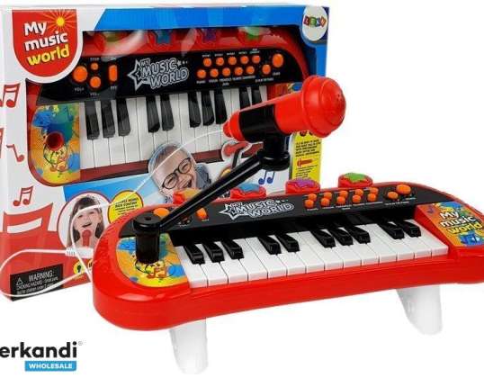 Clavier Pianinko 24 Touches USB Microphone Rouge