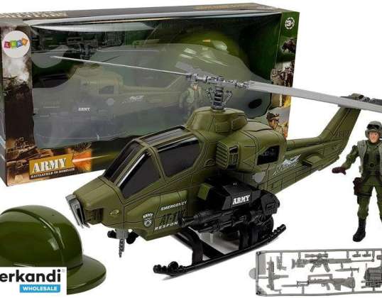 Zestaw Wojskowy Helikopter Hełm Żołnierz