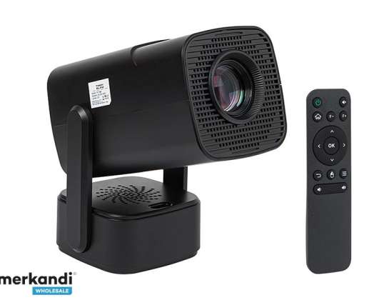 79 704# Bärbar projektor blåsa androidtv hd bio ljudfodral svart