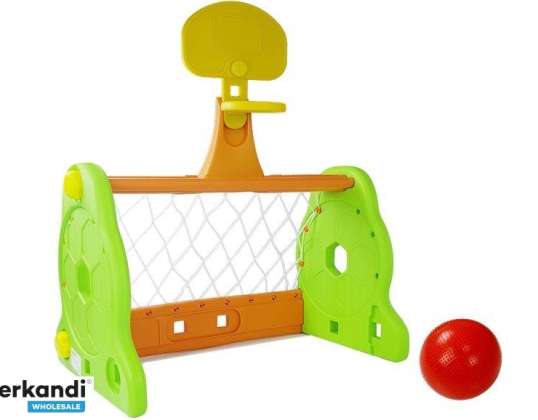 Basketball Soccer Goal 2en1 pour enfants Vert-Orange