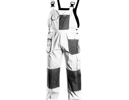 Work trousers with braces white HD size LD/54
