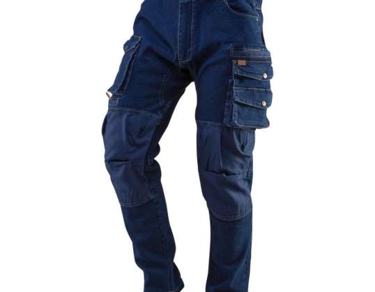 Παντελόνια εργασίας DENIM με ενισχύσεις στα γόνατα μέγεθος L