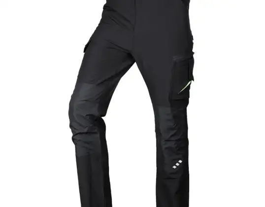 Arbeits hose Mix&amp;Match. 4-Wege-Stretch. Schwarz-grün. Größe S