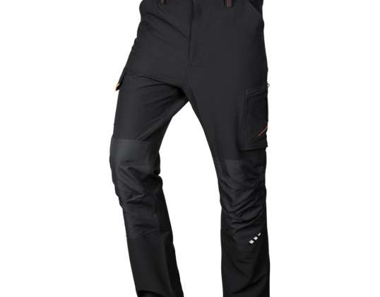 Pantalones de trabajo Mix&amp;Match. Stretch de 4 vías. negro-naranja. tamaño XXL
