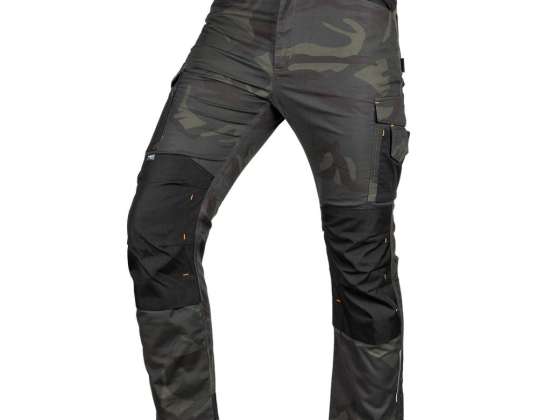 Mix&amp;Match Arbeitshose. Leinwand. Cordura-Verstärkungen. Grüne Tarnung. Größe XS