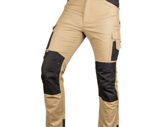 Mix &amp; Match werkbroeken. Canvas. Cordura versterkingen. beige en zwart. maat S