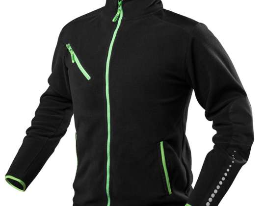 Arbeitsfleece PREMIUM schwarz Cordura Verstärkungen Gr. XL