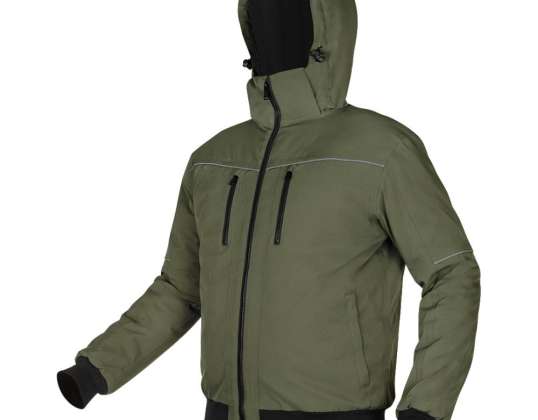 Μονωμένο μπουφάν με κουκούλα OUTDOOR green size XL