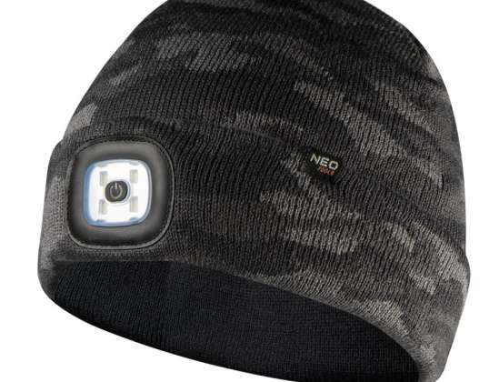 Casquette avec lampe de poche LED