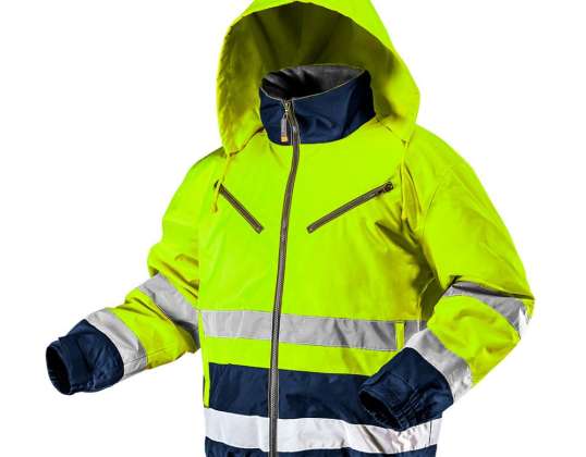 Veste de travail avertissante isolée jaune taille XXL