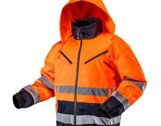 Isoleret advarselsjakke i orange størrelse XXL