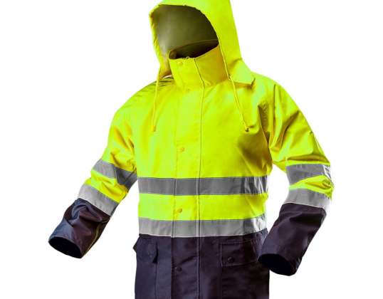 Waterproof yellow work jacket size L