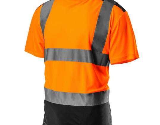 Camisa de advertencia fondo oscuro naranja talla XXL