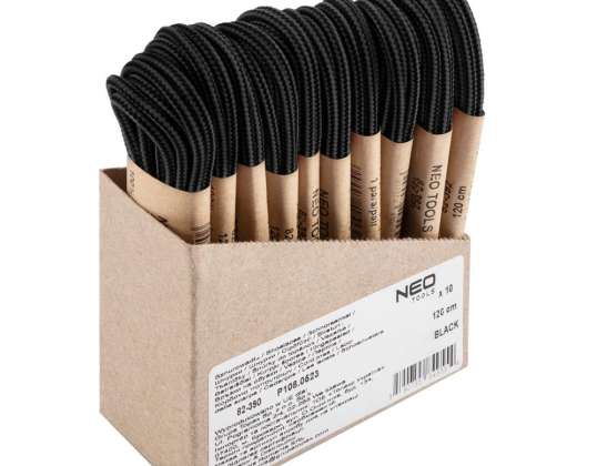 Sko snøringer for arbeidssko 120cm svarte