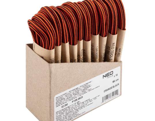Schnürsenkel für Arbeitsstiefel 150cm orange-schwarz
