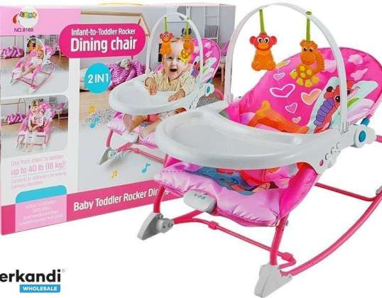 Стол за хранене Rocker Cradle Chair 2 в 1 розов