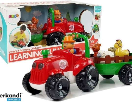 Römorklu Traktör. Pet Bebek Pille Çalışan Işıklar Ses