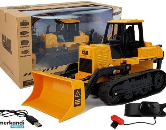 Bulldozer Bulldozer Ruedas de oruga Control remoto Movimiento de gestos de la mano 2.4G 1:28